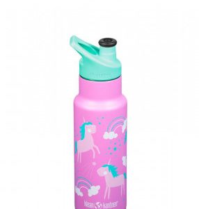 Dětská nerezová termolahev Klean Kanteen Narrow w/Kid Sport Cap - unicorns 355 ml