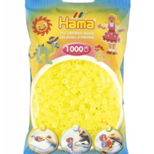 Hama Midi - neonové žluté korálky - 1000 Ks