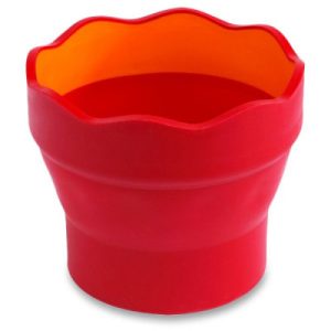 Kelímek na vodu Faber-Castell Click & Go červená