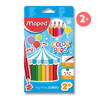 Pastelky Maped Color´Peps Jumbo - 12 barev
