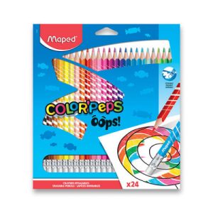 Pastelky s gumou Maped Color'Peps Oops - 24 barev