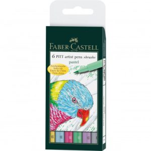 Popisovače Faber-Castell Pitt Artist Pen Brush - 6 ks