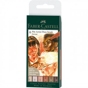 Popisovače Faber-Castell Pitt Artist Pen Brush - Portrait - 6 ks