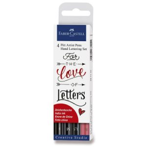 Popisovače Faber-Castell Pitt Artist Pen Hand Lettering - 4 ks