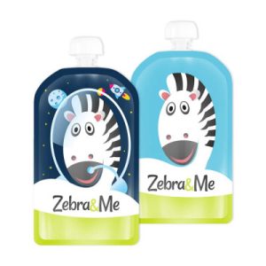 Zebra&Me kapsičky na opakované použití 2ks - Kosmonaut - zebra
