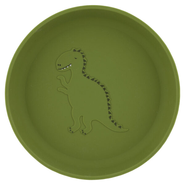 Dětský silikonový talíř Mr. Dino