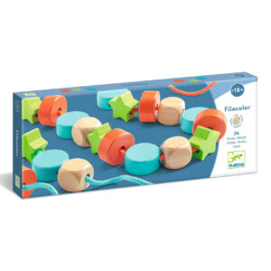 Barevné dřevěné korálky - 24 ks