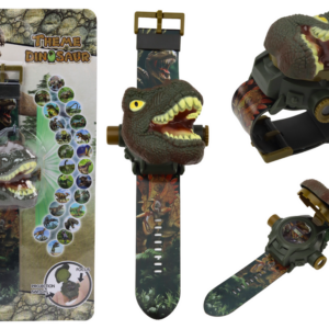3D projektorové hodinky s dinosaurem T-Rex 22 cm x 6