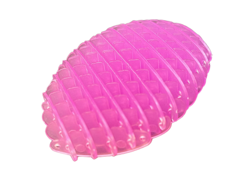 Antistresová elastická senzorická hračka 10 cm fialová