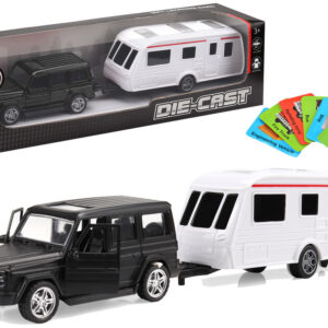 Autíčko Jeep Black Camper s obytným přívěsem