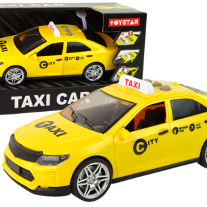 Autíčko Taxi s třecím pohonem 1:14 žluté