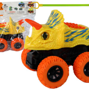 Autíčko Triceratops s třecím pohonem žluté