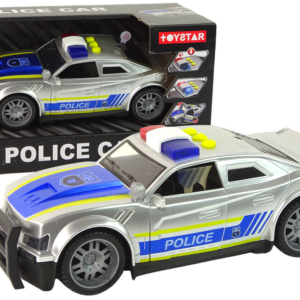 Autíčko policie se světly 1:14 stříbrné