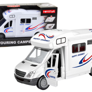 Auto Camper s efekty a otevíracími dveřmi bílé