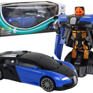 Auto Robot 2v1 Transformers Bugatti modré