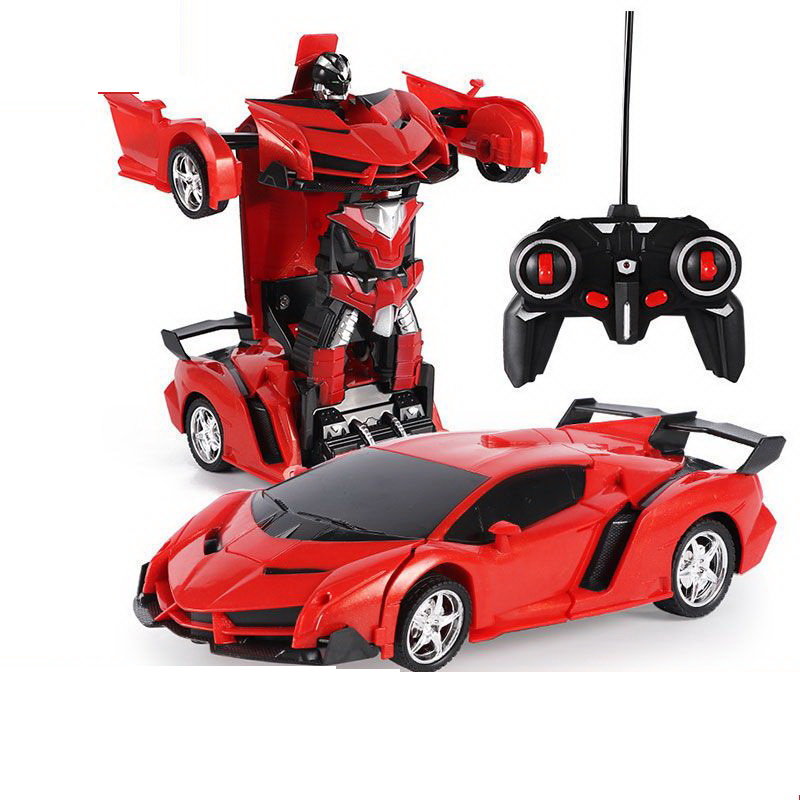 Auto Robot Transformers 2v1 na dálkové ovládání RC červený
