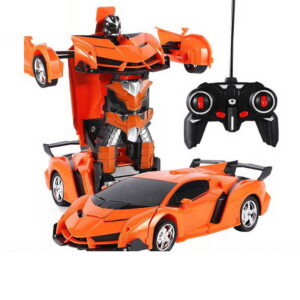 Auto Robot Transformers 2v1 na dálkové ovládání RC oranžová červená
