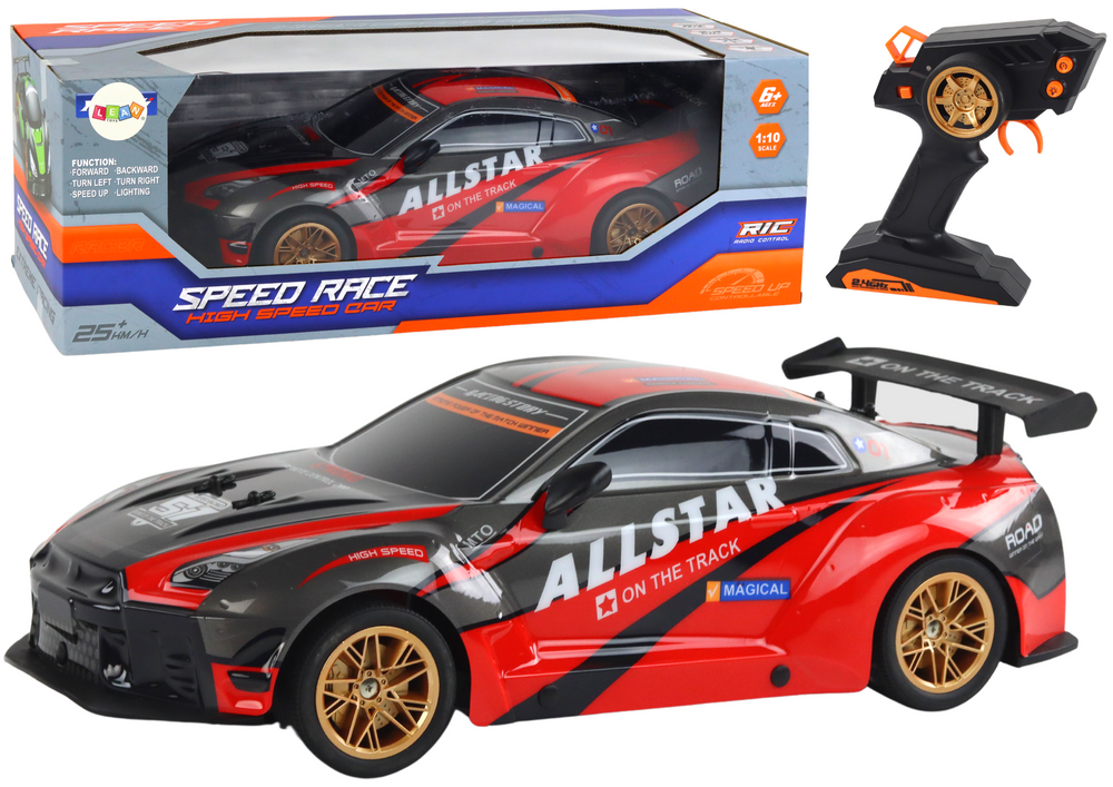 Auto na dálkové R/C ovládání Allstar 1:10 červené