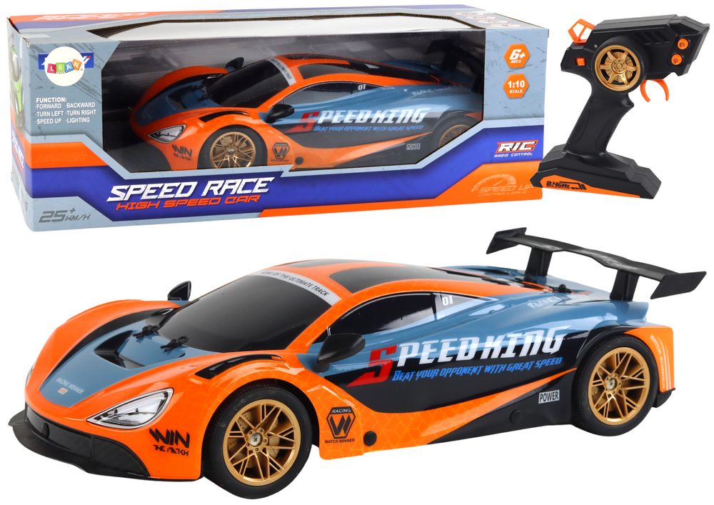 Auto na dálkové R/C ovládání Speed King 1:10 oranžové
