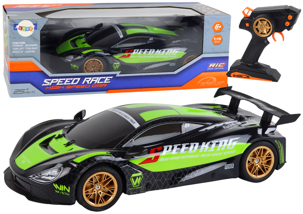 Auto na dálkové R/C ovládání Speed King 1:10 zelené