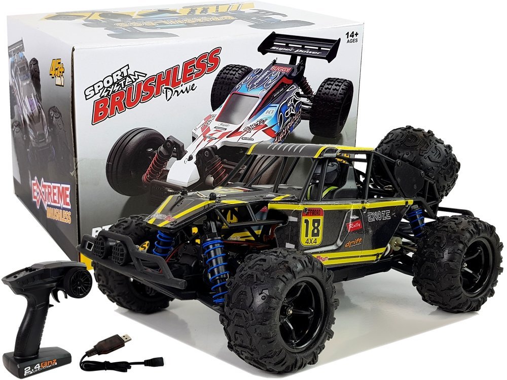 Auto na dálkové ovládání R/C 4x4 Buggy Enzone 45 km/h žluté