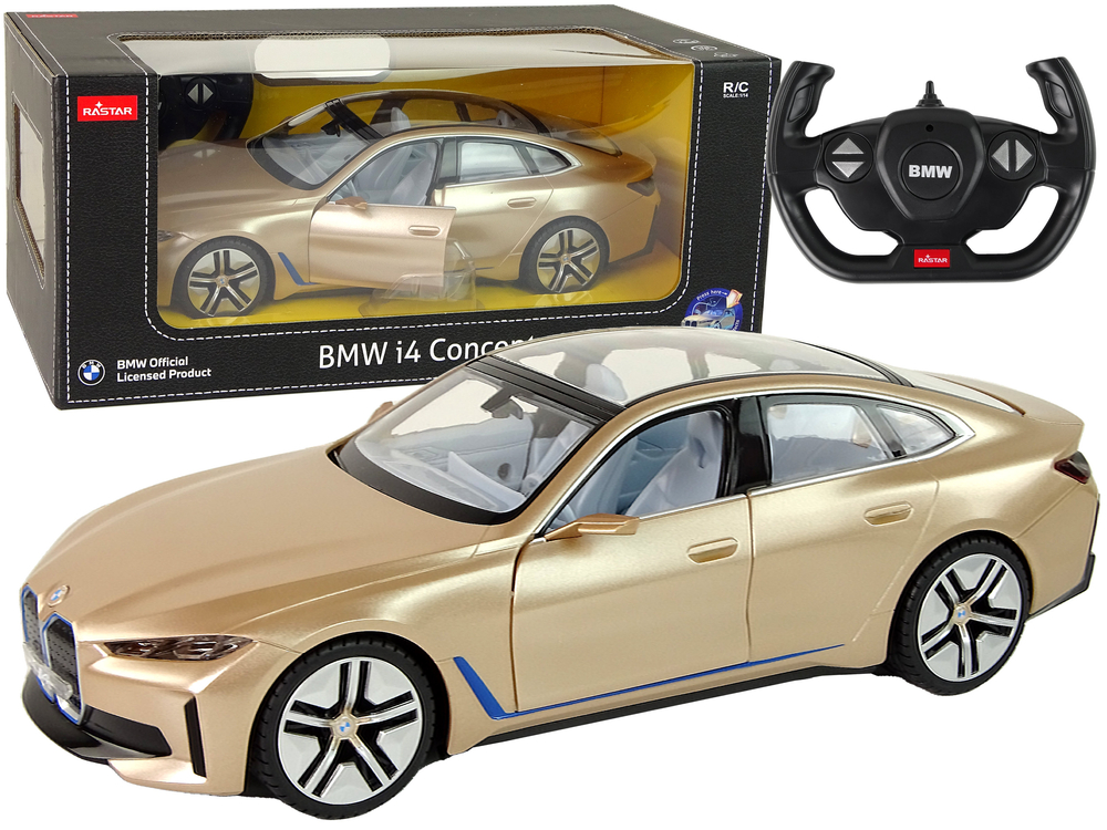 Auto na dálkové ovládání R/C BMW i4 Rastar 1:14 zlaté