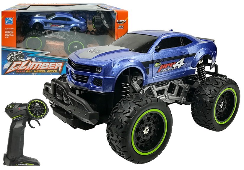 Auto na dálkové ovládání R/C Monster 1:24 modré