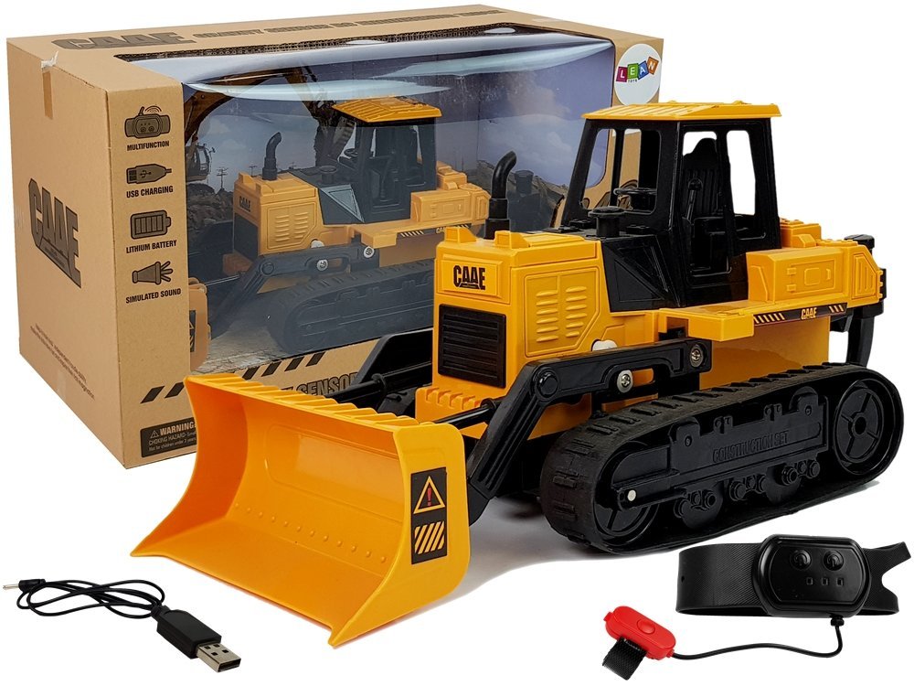 Auto na dálkové ovládání buldozér R/C 1:28 pásová kola