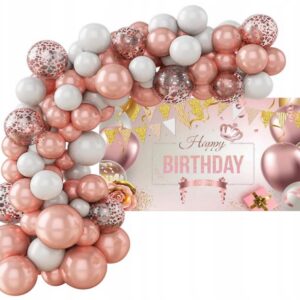 Balónková girlanda XXL ROSE GOLD růžová 100 ks