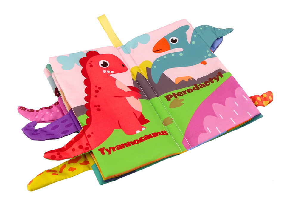 Barevná měkká knížečka šustící zvířátka a dinosauři - Obrázek 2