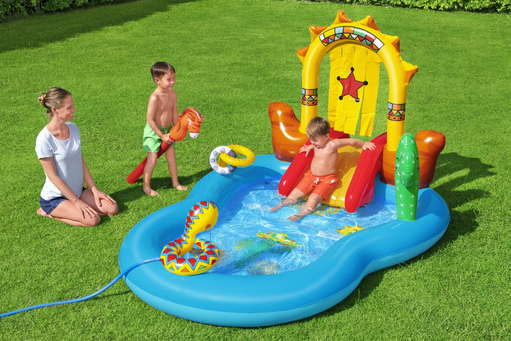 Bestway Nafukovací bazén pro nejmenší se skluzavkou Western 264x188x140 cm Bestway - Obrázek 2