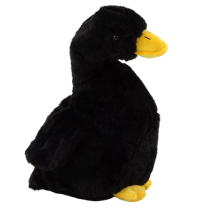 Černá plyšová husa maskot plyšová hračka 30cm