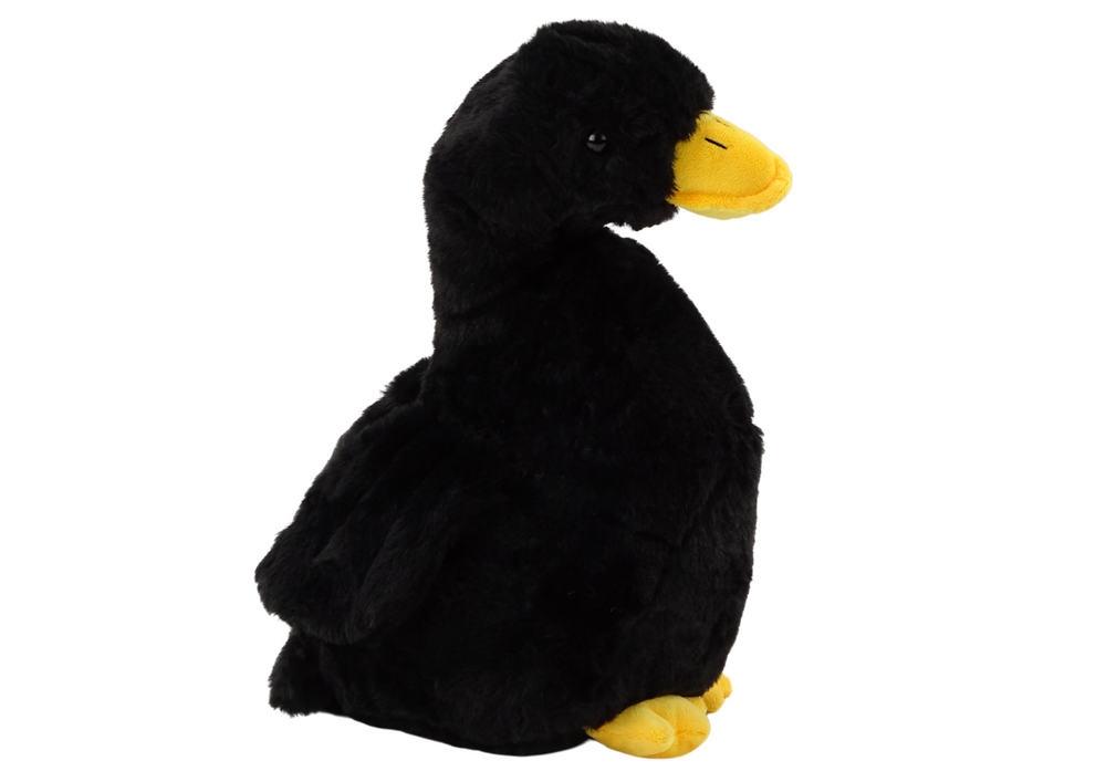 Černá plyšová husa maskot plyšová hračka 30cm