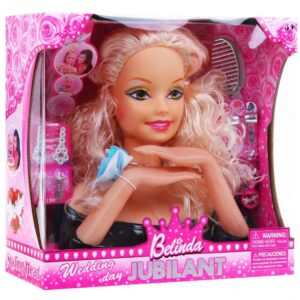 Česací hlava panenky na stylizaci účesu Blond