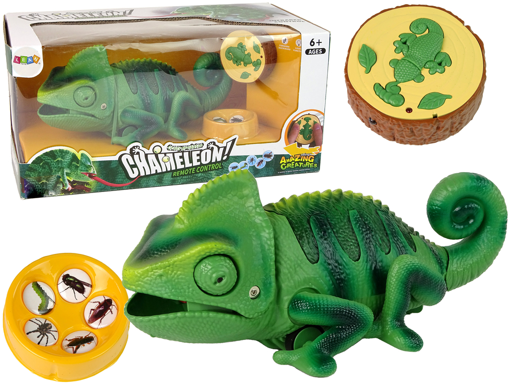 Chameleon na dálkové ovládání 28 cm zelený