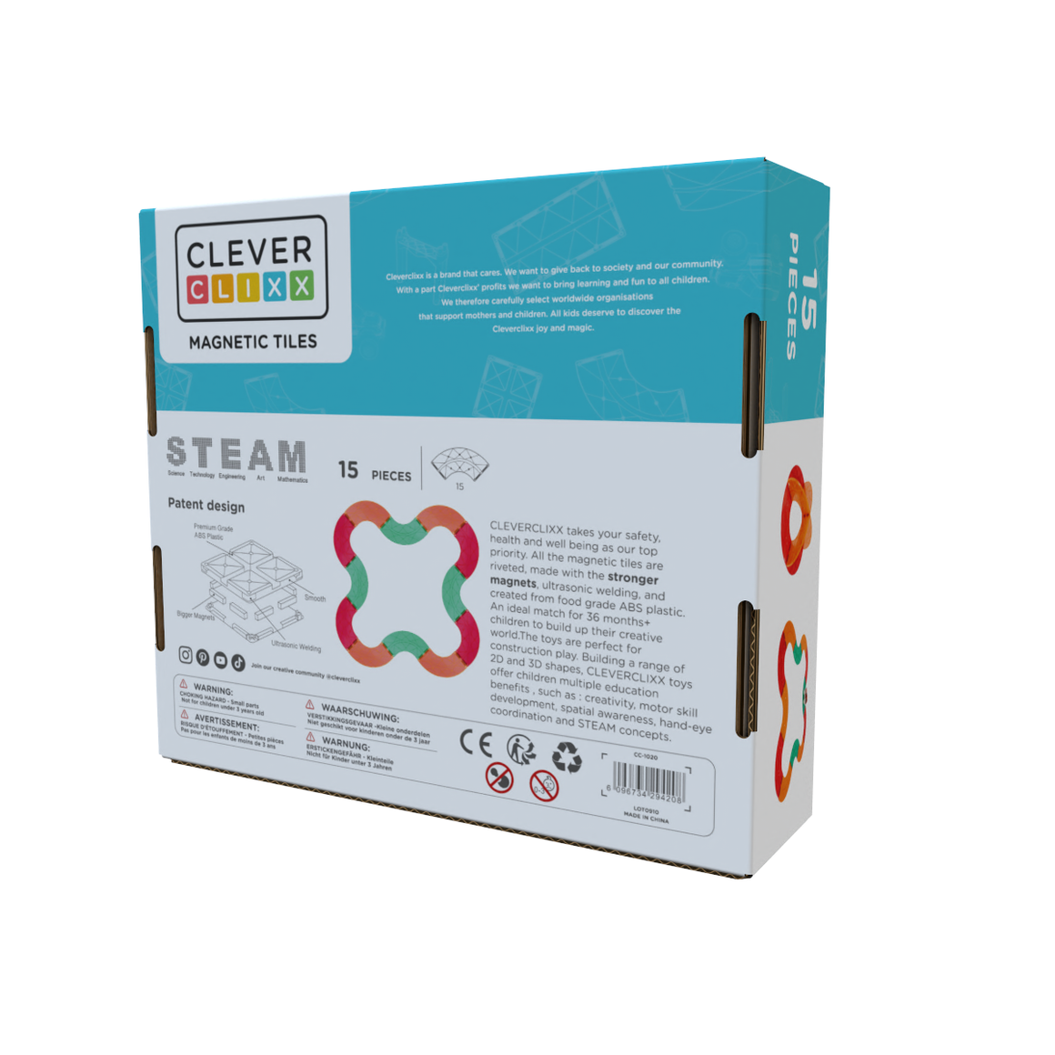 Cleverclixx Intense Zatáčky k závodní magnetické dráze 15 ks - Obrázek 2