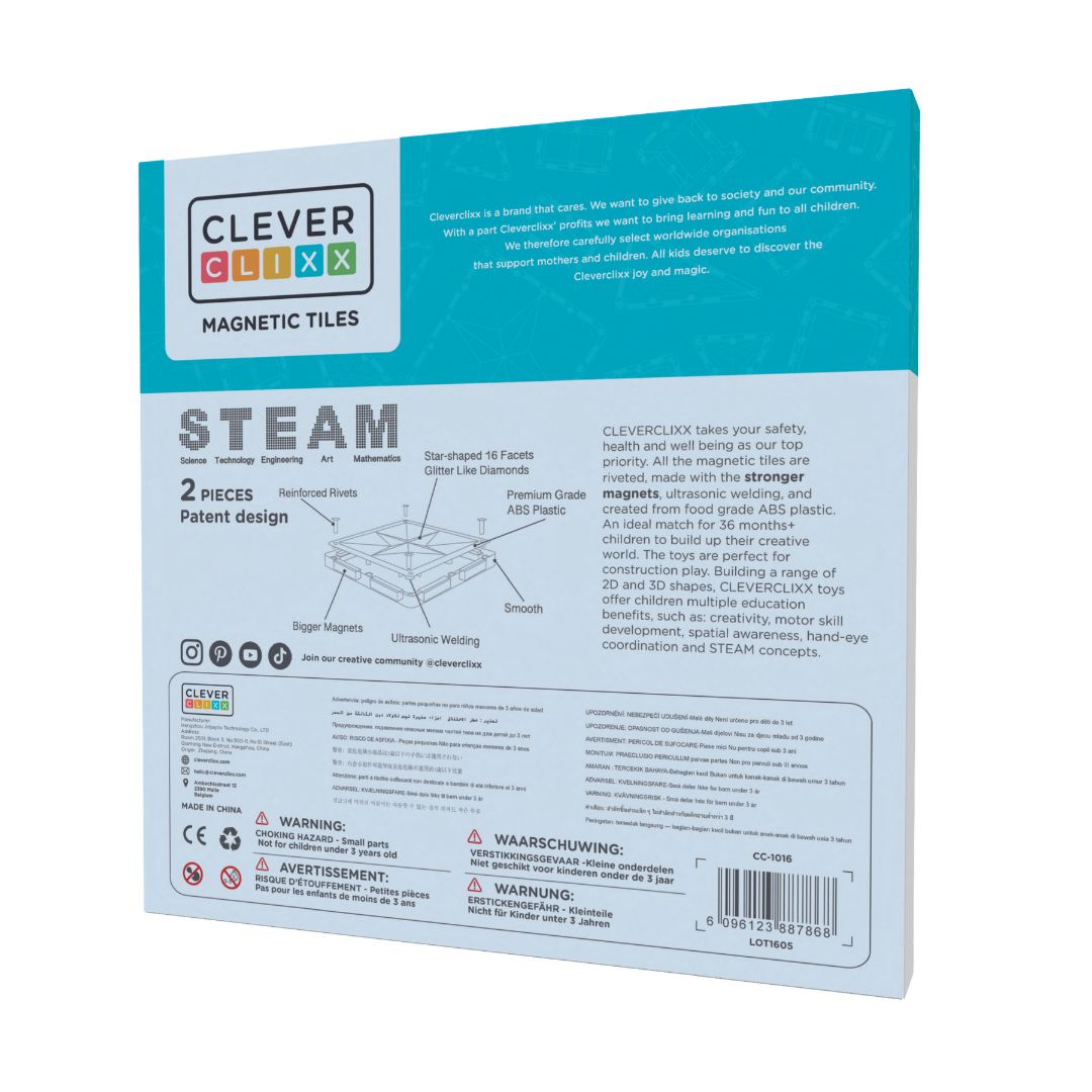 Cleverclixx Tiles Magnetická stavebnice základové desky - Obrázek 2