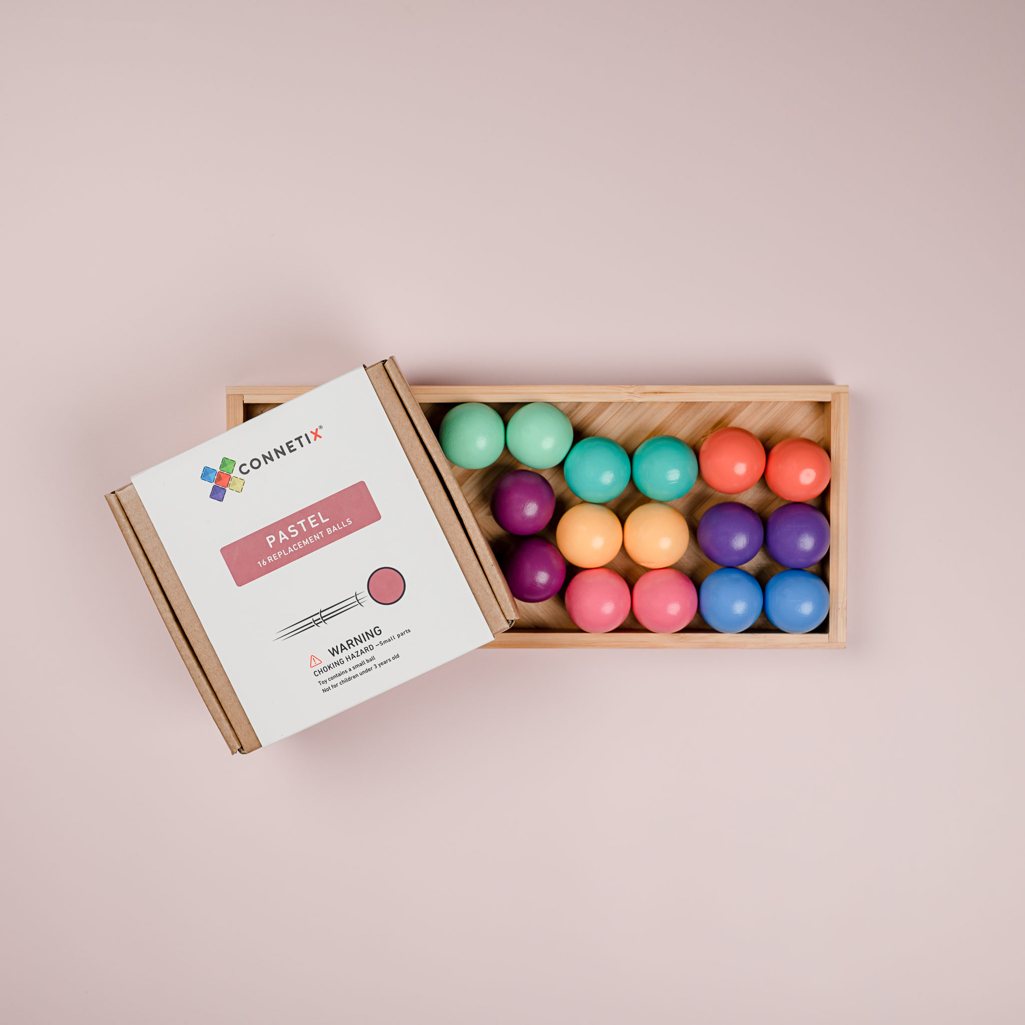 Connetix Connetix Tiles - 16 Pastelových Kuliček Pro Kuličkovou Dráhu