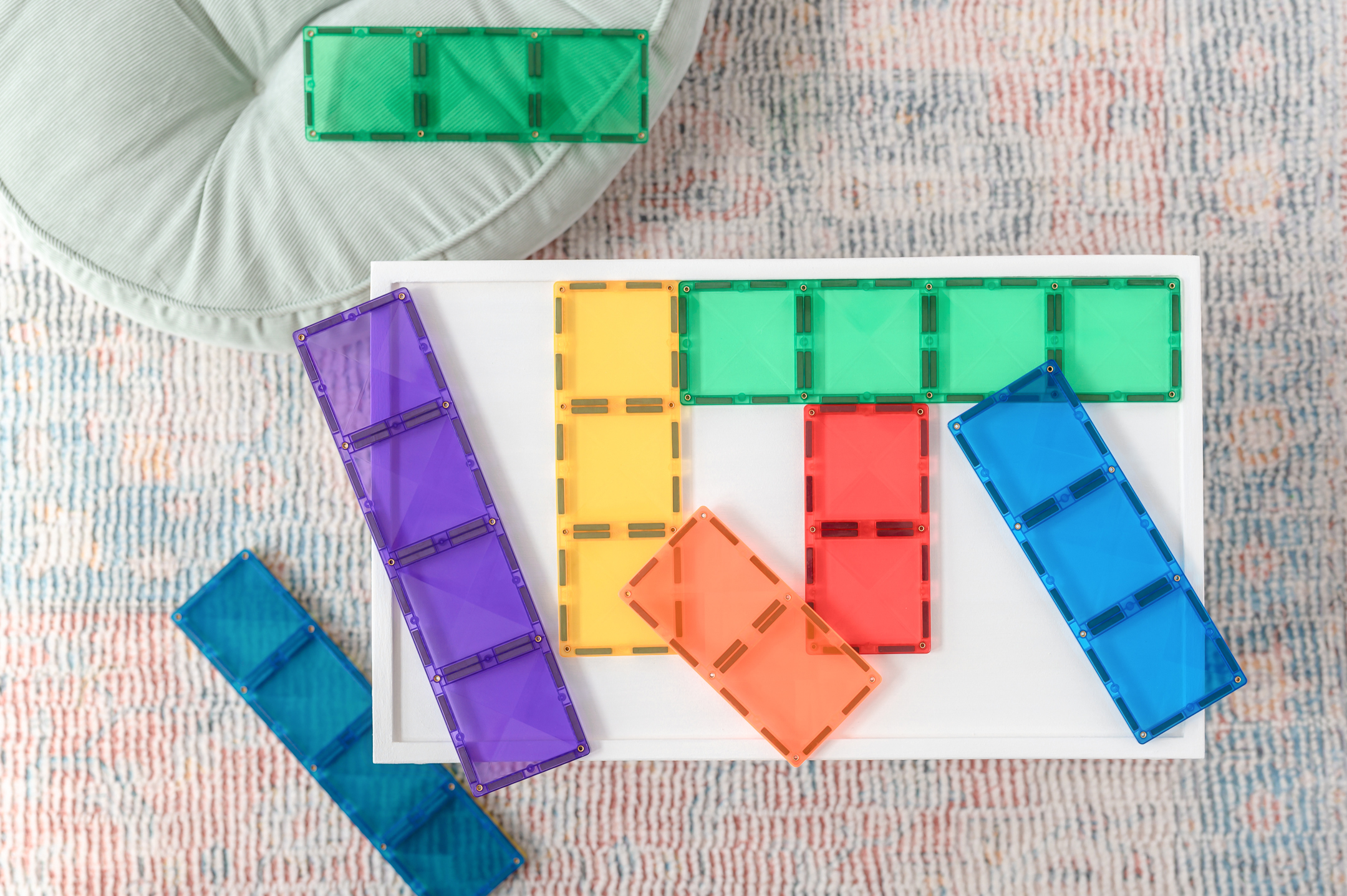 Connetix Connetix Tiles - Magnetická Stavebnice Duhové Obdélníky 18 ks - Obrázek 2