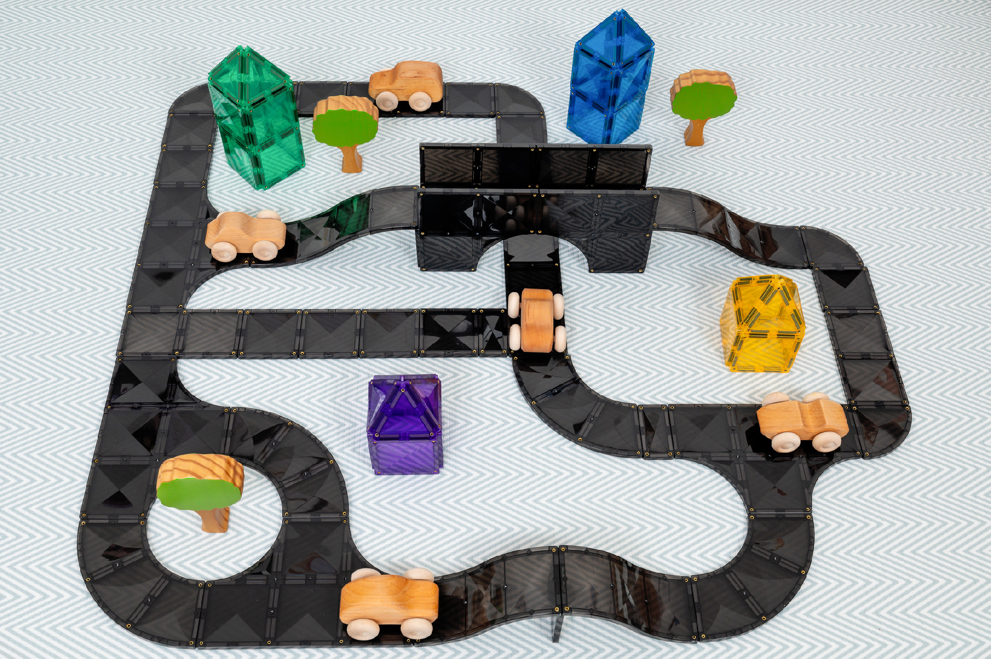 Connetix Connetix Tiles - Magnetická Stavebnice Silnice 48 ks - Obrázek 2