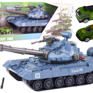 DIY vojenské vozidlo tank k rozmontování modrý se zvuky sada autíčka