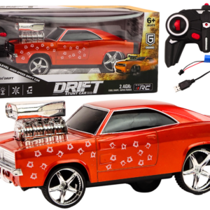 Dálkově ovládané auto 1:18 Drift 360 světla zvuky červené