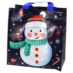 Dárková taška s motivem sněhuláka 23cm x 21