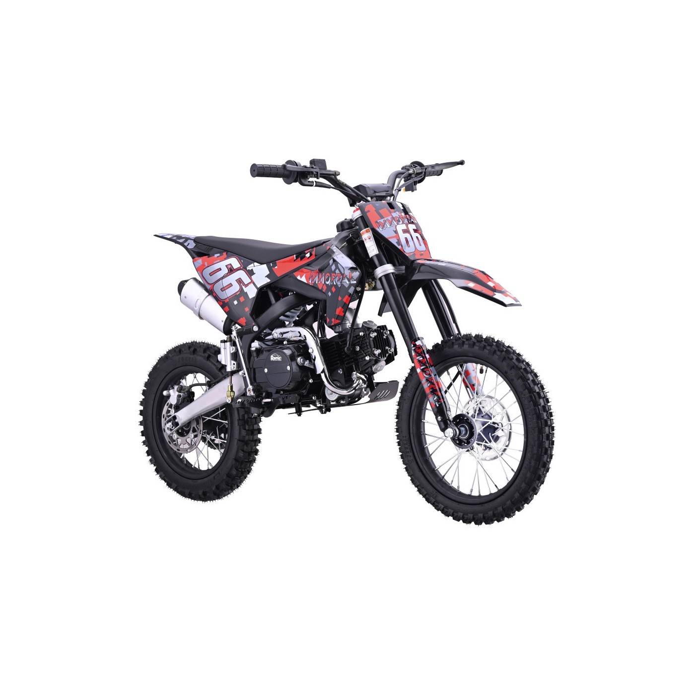 Dětská benzínová motorka RamiGO IMMORTAL 110CC červená - Obrázek 2