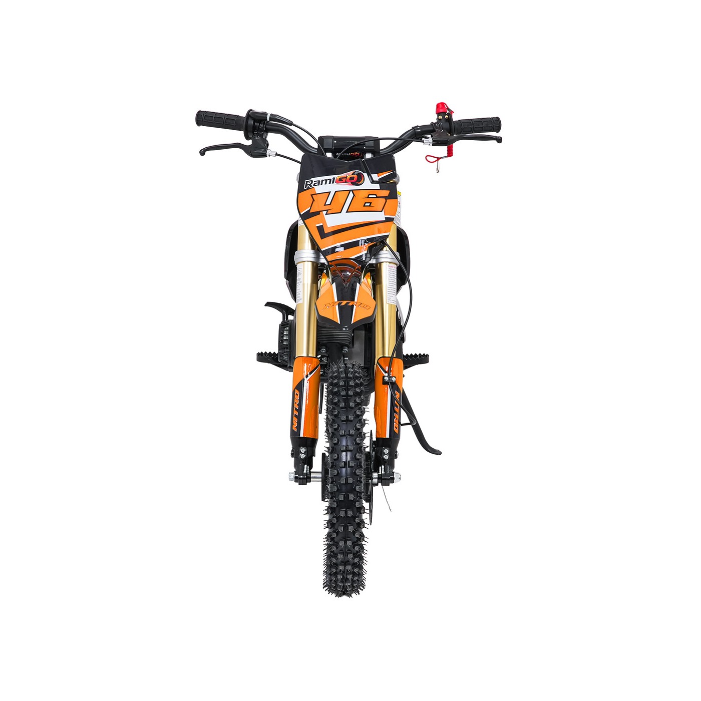 Dětská benzínová motorka RamiGO NITRO 60CC oranžová - Obrázek 2