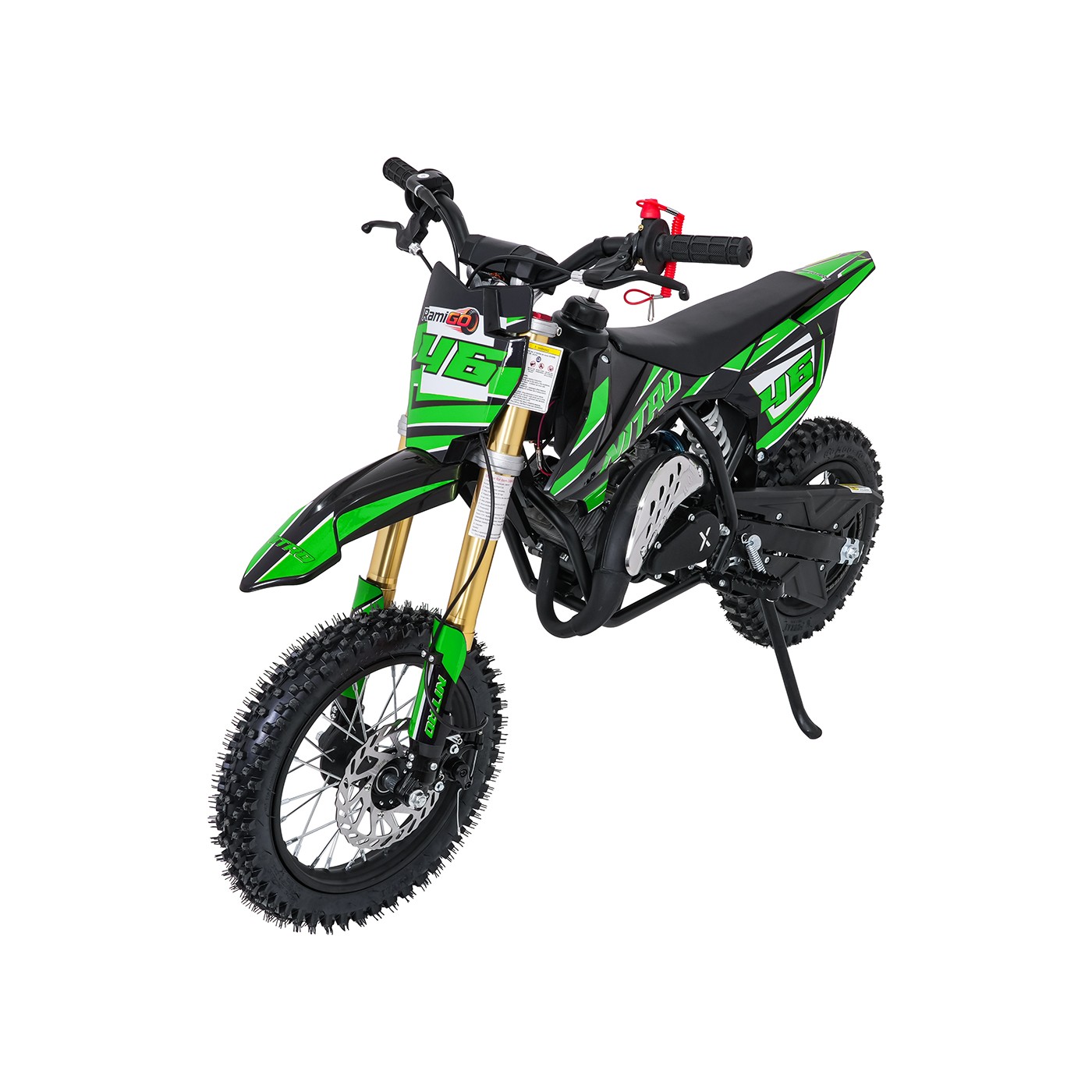 Dětská benzínová motorka RamiGO NITRO 60CC zelená - Obrázek 2
