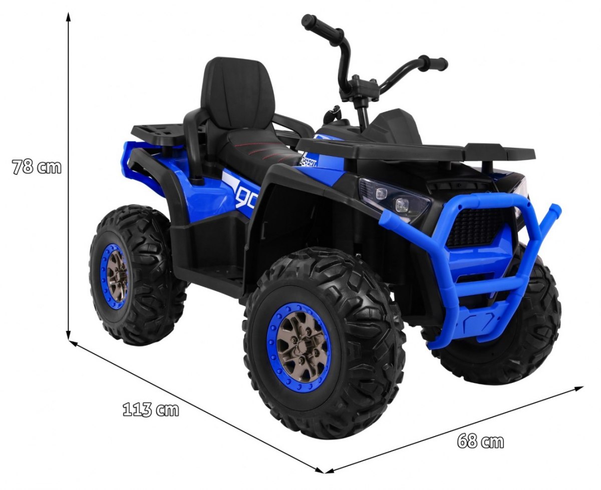 Dětská elektrická čtyřkolka ATV Desert 4x4 modrá - Obrázek 2