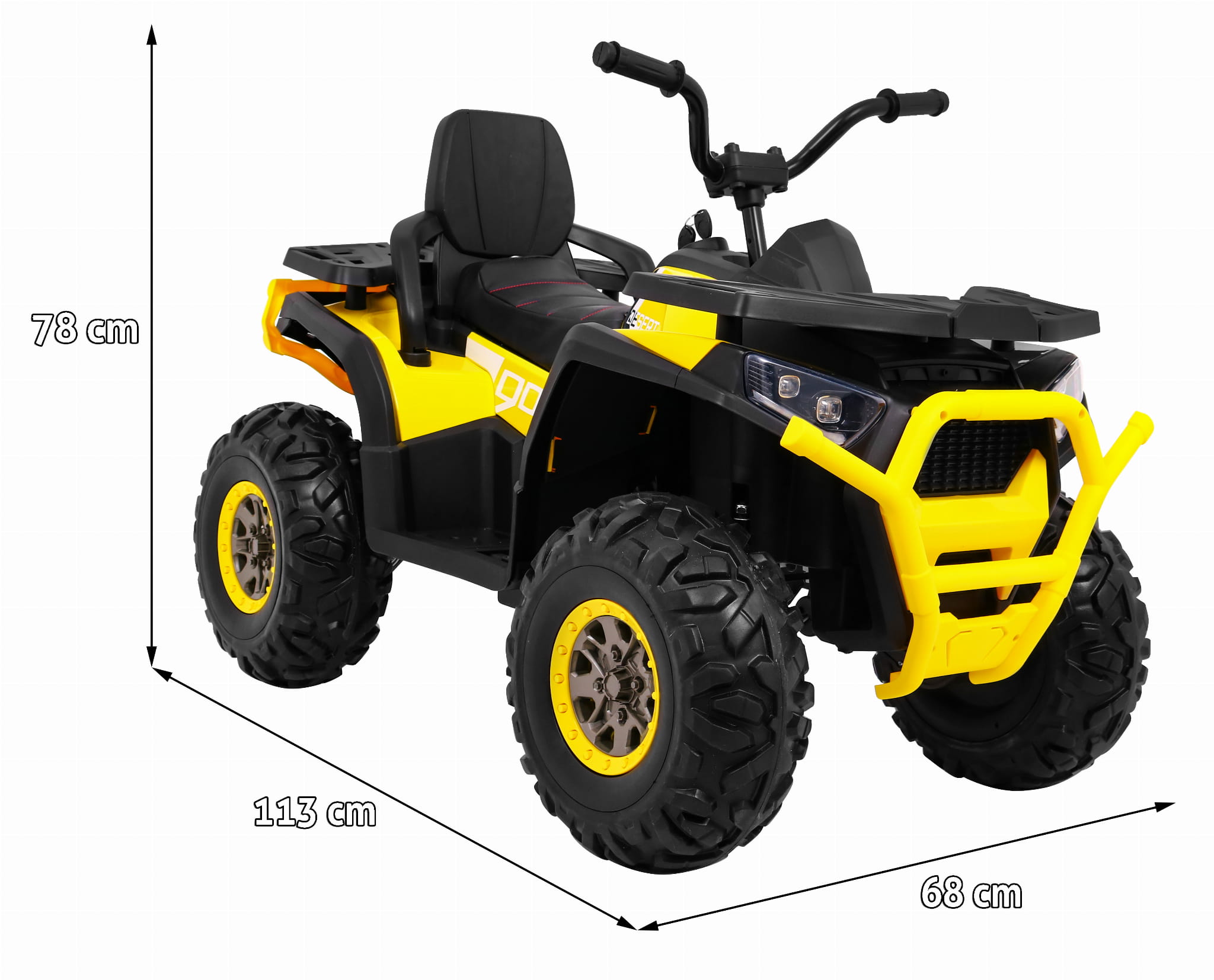 Dětská elektrická čtyřkolka ATV Desert 4x4 žlutá - Obrázek 2