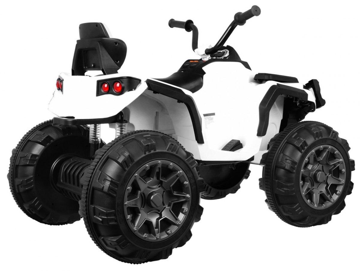 Dětská elektrická čtyřkolka ATV bílá - Obrázek 2