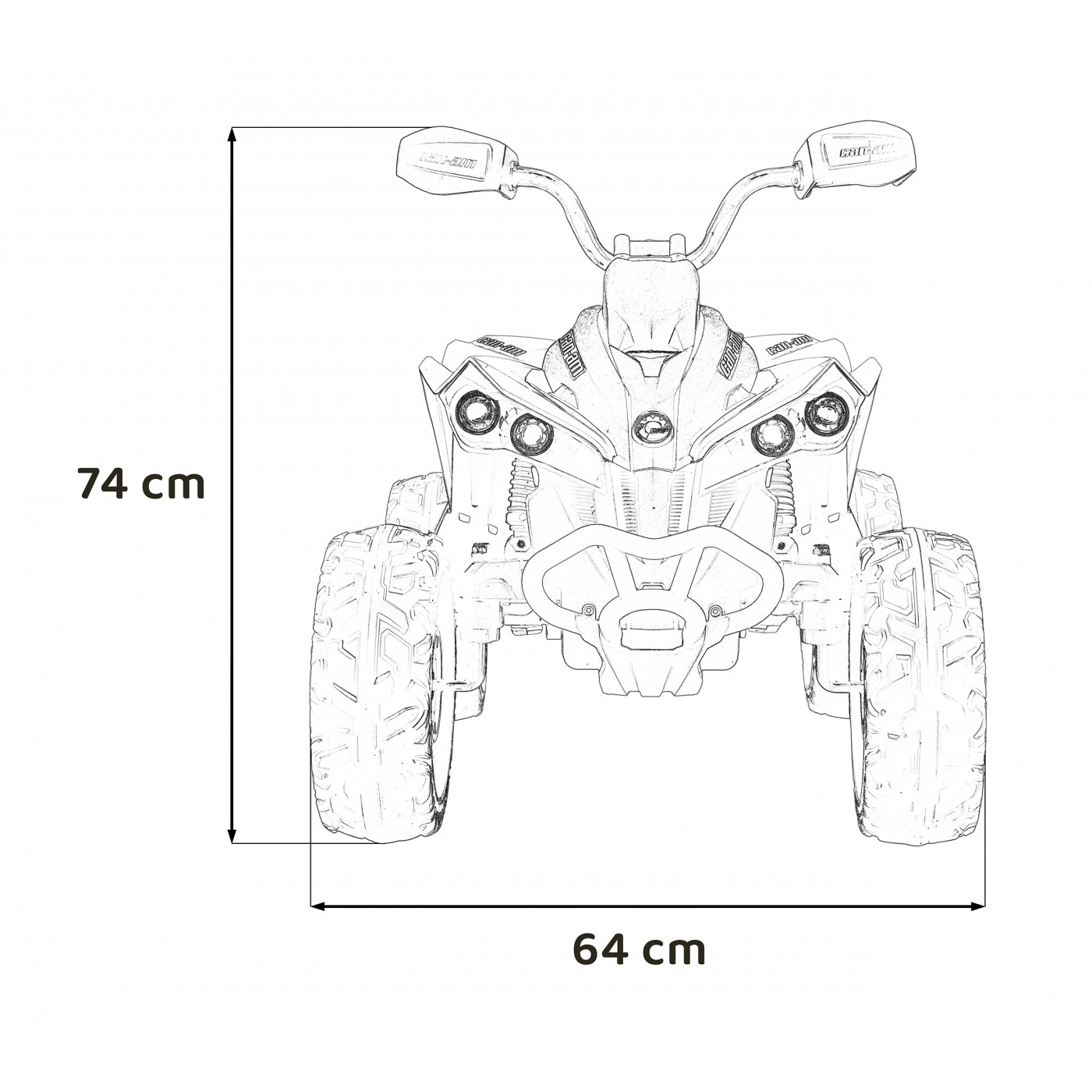 Dětská elektrická čtyřkolka Maverick ATV 2x200W zelená - Obrázek 2